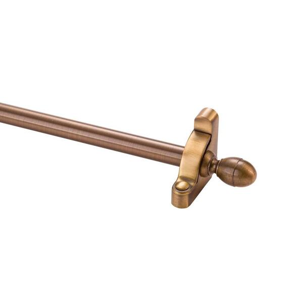 Zoroufy Heritage Collection Tubular 36 in. x 1/2 in. Antique Brass Stair Rod Set with Acorn Finial