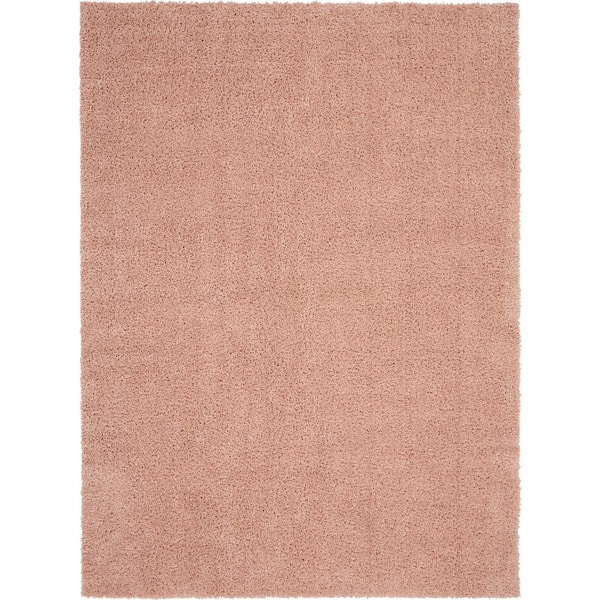 Nourison Malibu Shag Blush 10 ft. x 13 ft. Shag Contemporary Area Rug