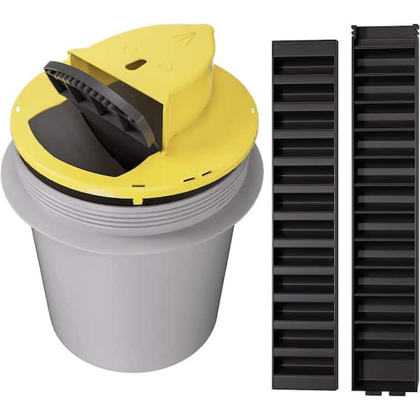 ATENGNES 1-Piece Humane Or Lethal No See Kill Bucket Lid Mouse Rat Trap Door Style Indoor Outdoor