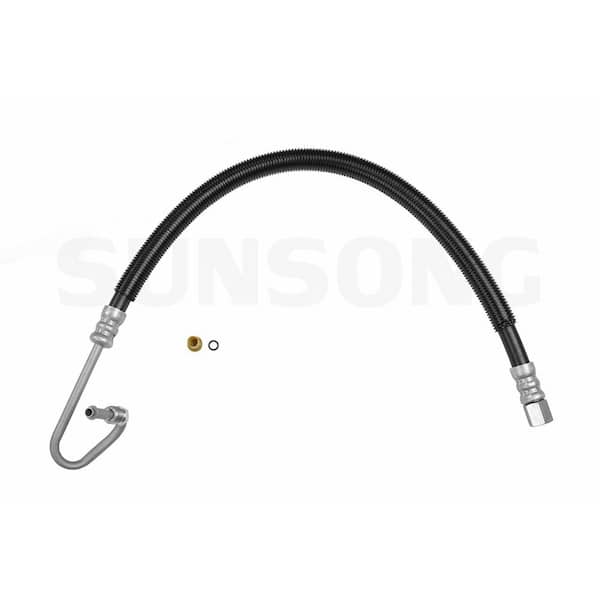 Sunsong Power Steering Pressure Line Hose Assembly - Hydroboost To Gear
