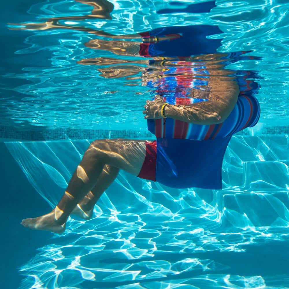 Blue Striped Mesh Fabric Pool Noodle Sling