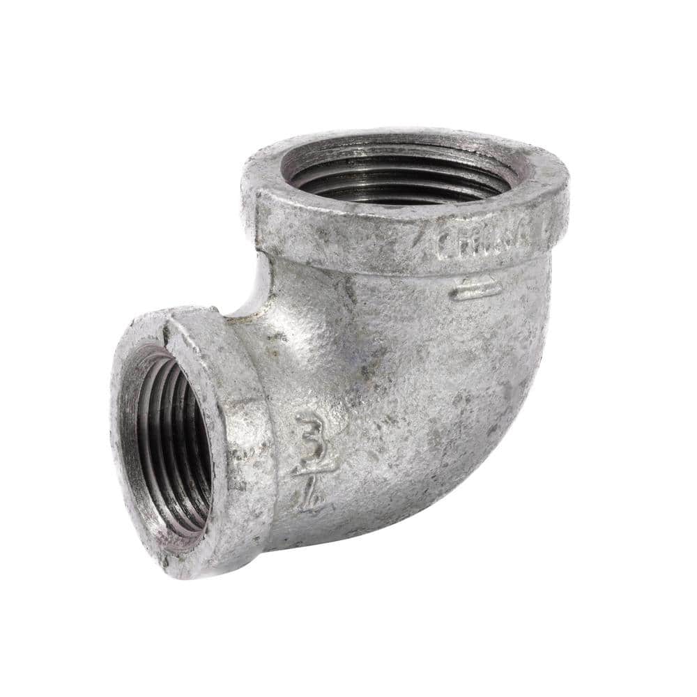 1 in. x 3/4 in. Galvanized Malleable Iron 90 Degree FPT x FPT Reducing Elbow Fitting price history on PriceWatchPro