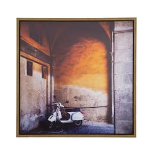 Framed Canvas Art (Gold Floating Frame) - Original LV by AtelierConsolo ( Fashion > Fashion Brands > Louis Vuitton art) - 40x26 in