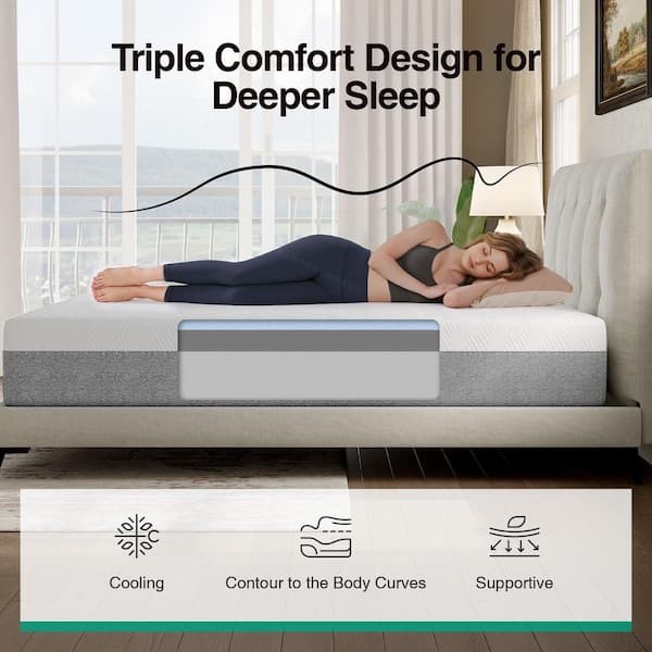 12 in. Medium to Firm Gel Memory Foam Tight Top King Mattress, OEKO-TEX Standard 100 Certification Mattresses