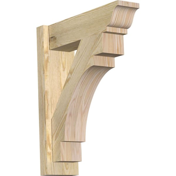 Ekena Millwork 6 in. x 24 in. x 20 in. Douglas Fir Merced Traditional Rough Sawn Outlooker