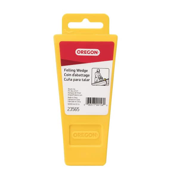 Oregon 5.5 in. Light-weight Tree Felling Wedge, Yellow, Designed for Professional Tree Fellers 23565