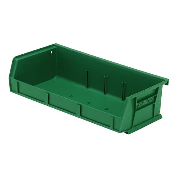 QUANTUM STORAGE SYSTEMS Ultra Series 1.54 qt. Stack and Hang Bin in Green (8-Pack)