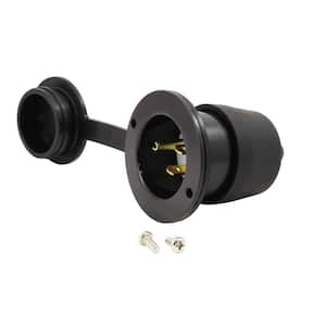 AC WORKS 15A 125 Volt NEMA 5-15P Flanged Power Input Inlet