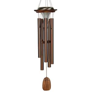 Signature Collection, Moonlight Solar Chime, 29 in. Bronze Wind Chime MOONBR