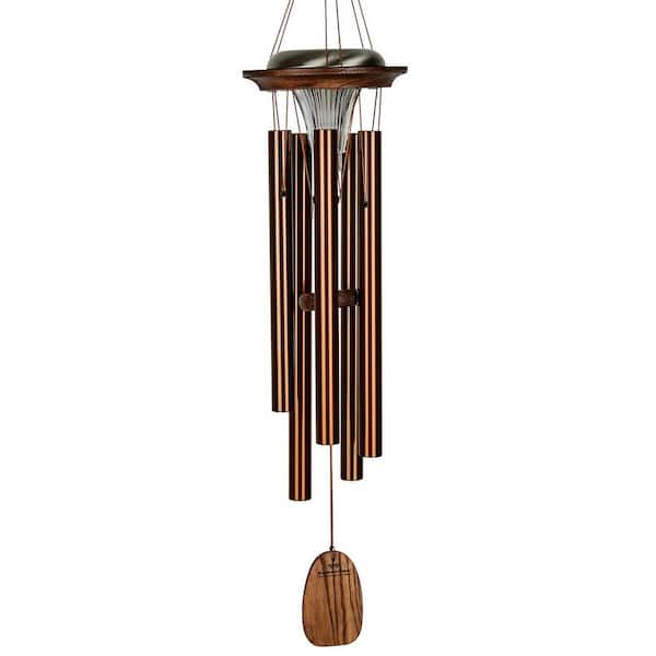 WOODSTOCK CHIMES Signature Collection, Moonlight Solar Chime, 29 in. Bronze Wind Chime MOONBR