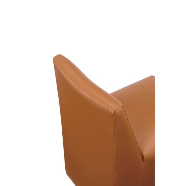 Manhattan Comfort Anna Modern Saddle Faux Leather Upholstered