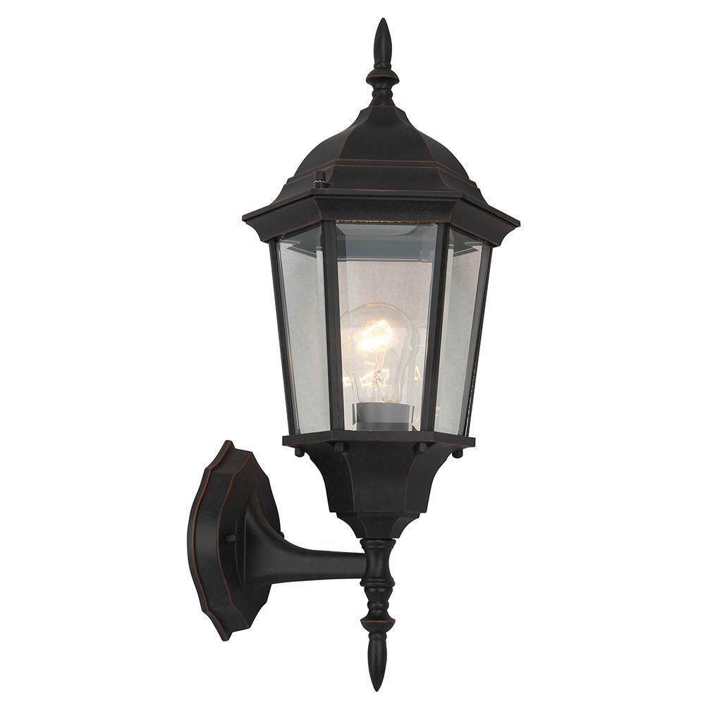 Imperial Black Dimmable Outdoor Wall Lantern with Clear Glass