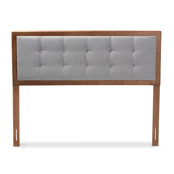 Baxton Studio Sarine Gray and Walnut Queen Headboard
