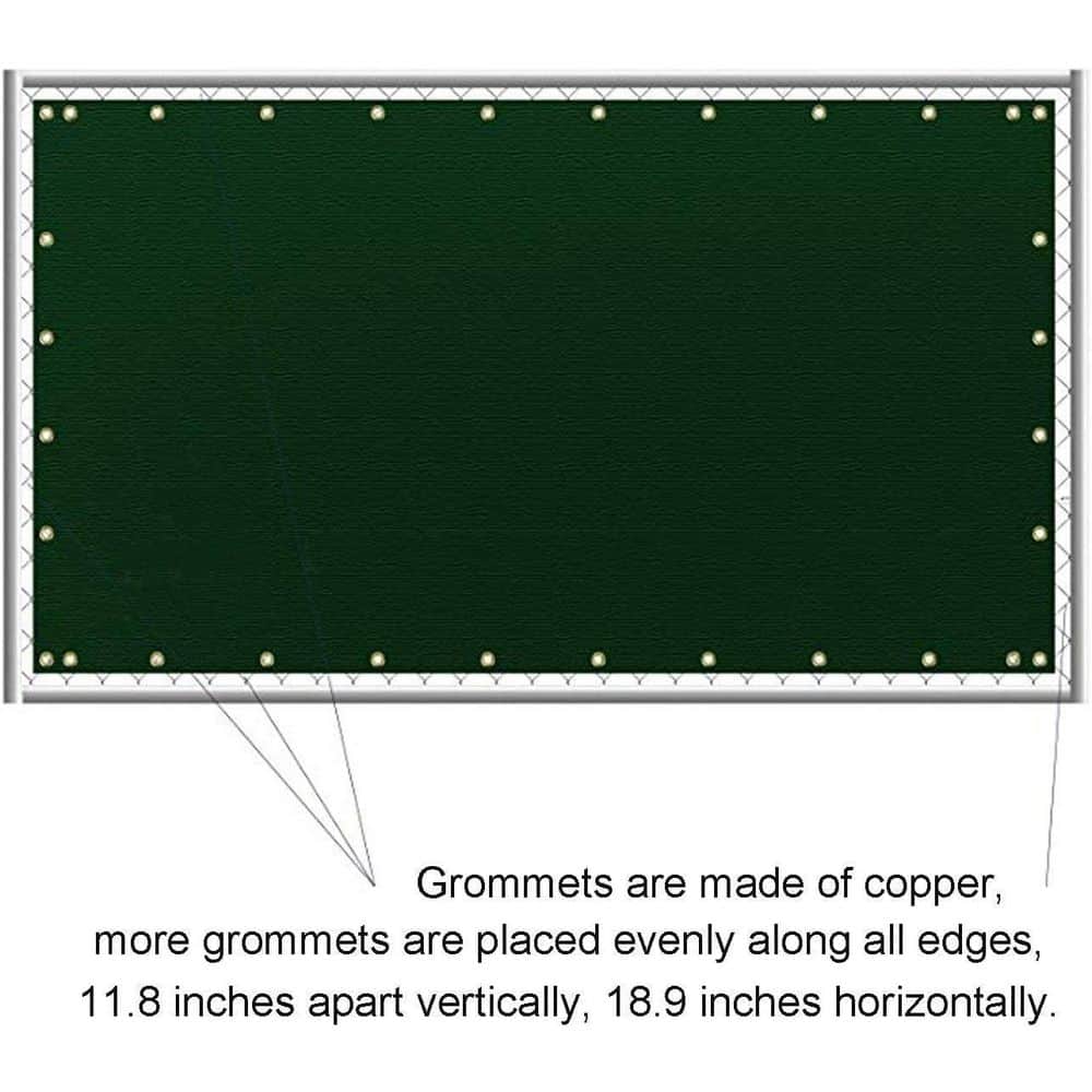Green HDPE Garden Privacy Screen Fence with Brass Grommets