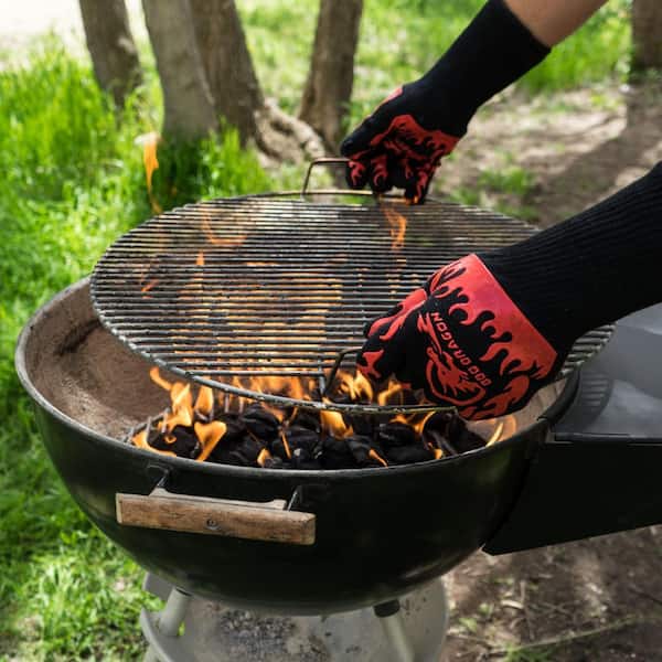バーベキュー・調理用品 BIGBOSS sunsetclimax fire gloves BBQ Dragon Extreme Heat Resistance BBQ Gloves (1-Pair) BBQD240