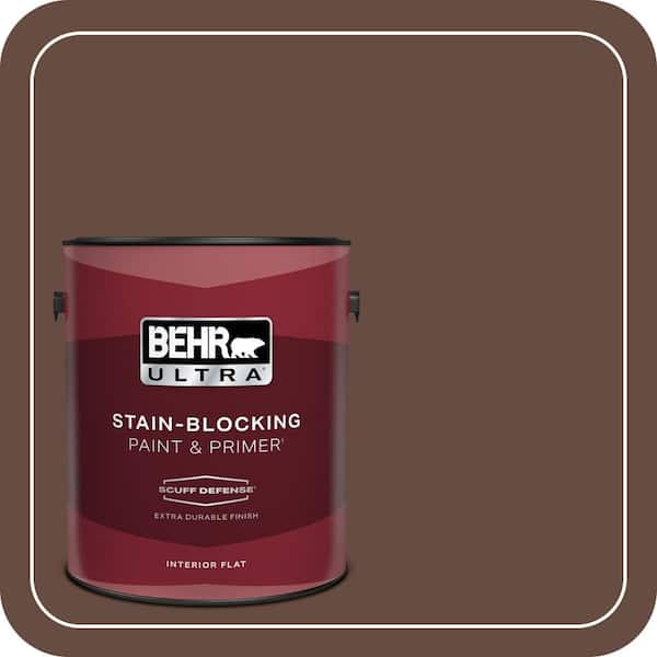 BEHR ULTRA 1 gal. #770B-7 Chocolate Sparkle Extra Durable Flat Interior Paint & Primer