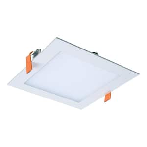 HLB 6 in. Square Color Selectable New Construction or Remodel Canless Recessed Integrated LED Kit