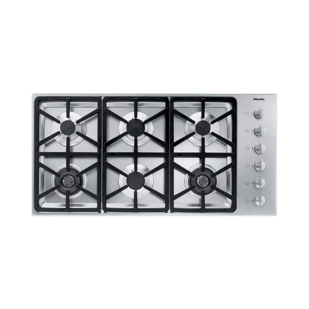Miele 42 in. Gas Cooktop in Stainless Steel with 6 Sealed Burners