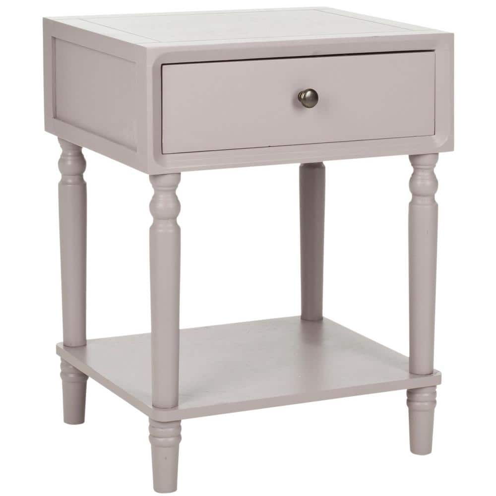 Transitional Siobhan White Pine 1-Drawer End Table