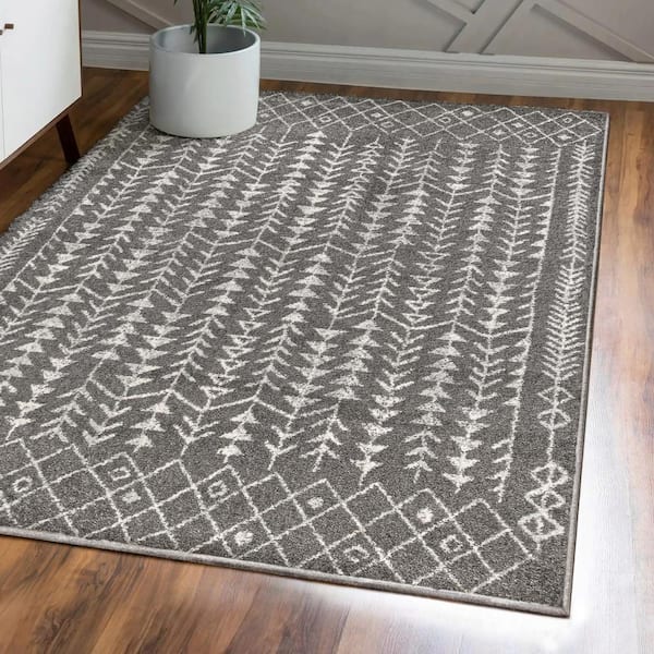 Pyramid Decor Area Rugs for Clearance Beige Modern Geometric