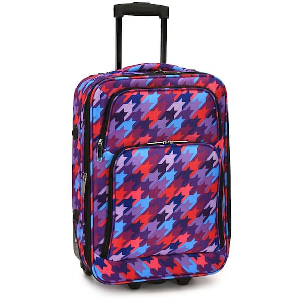 Elite Luggage Houndstooth Carry-On Rolling Luggage