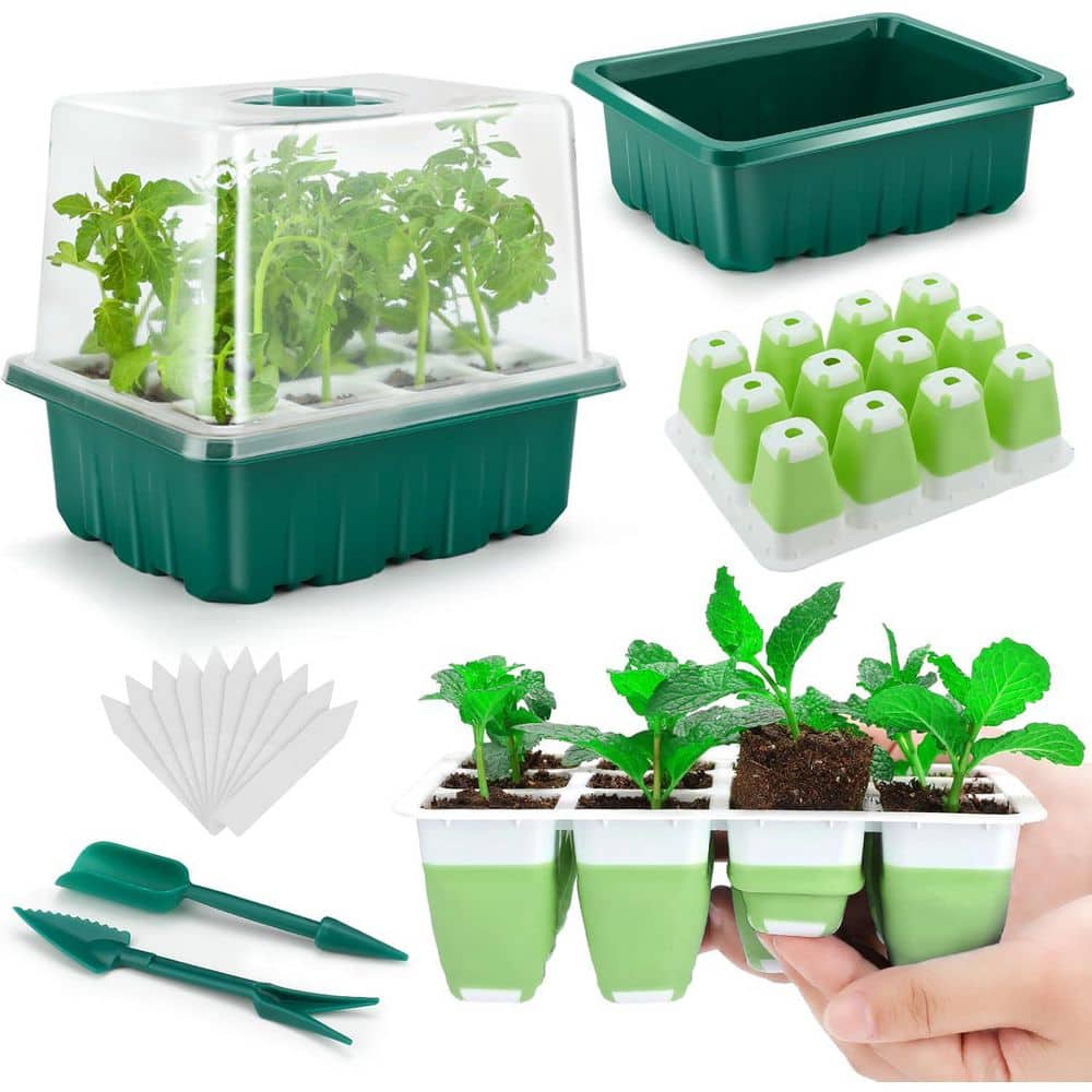 72 Cells Indoor Seed Starter Kit w/ Humidity Dome, Reusable Germination Tray, BPA-Free, Dishwasher Safe price history on PriceWatchPro