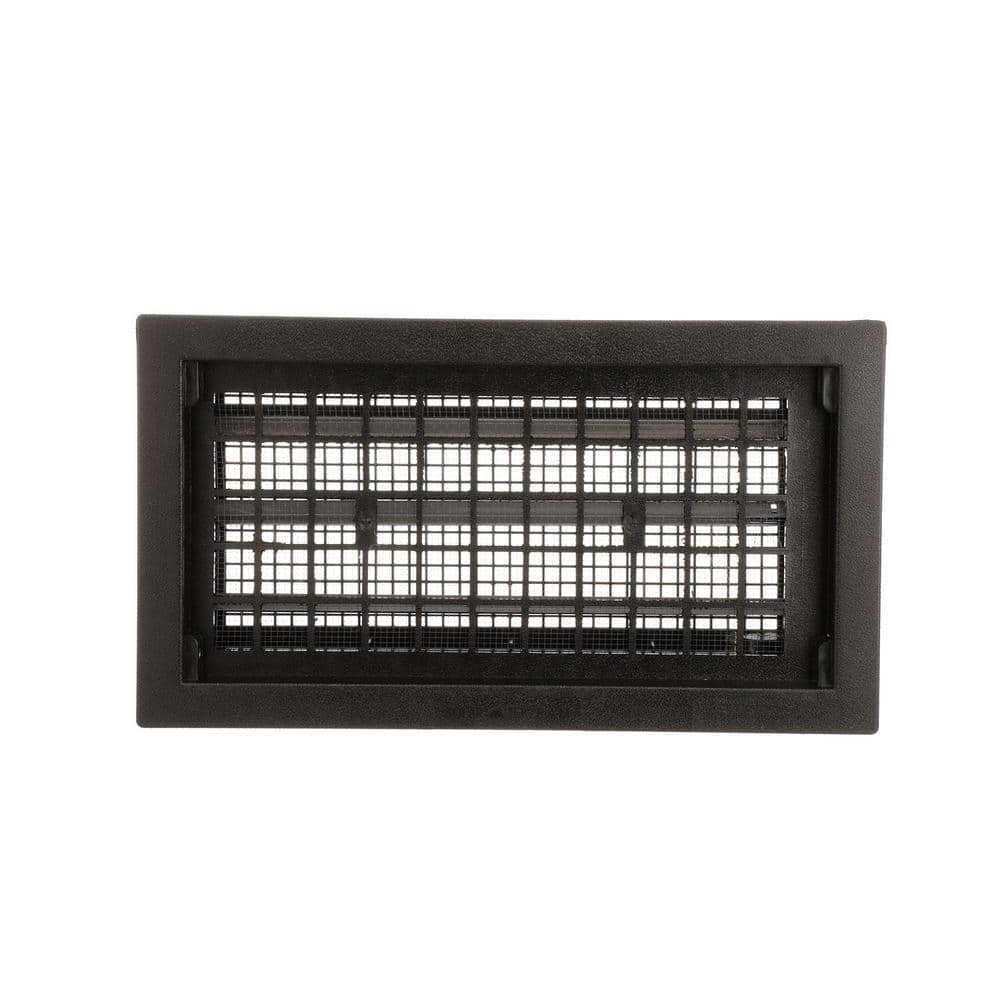 Air Vent 16 in. x 8 in. Black Plastic Automatic Foundation Crawl Space ...