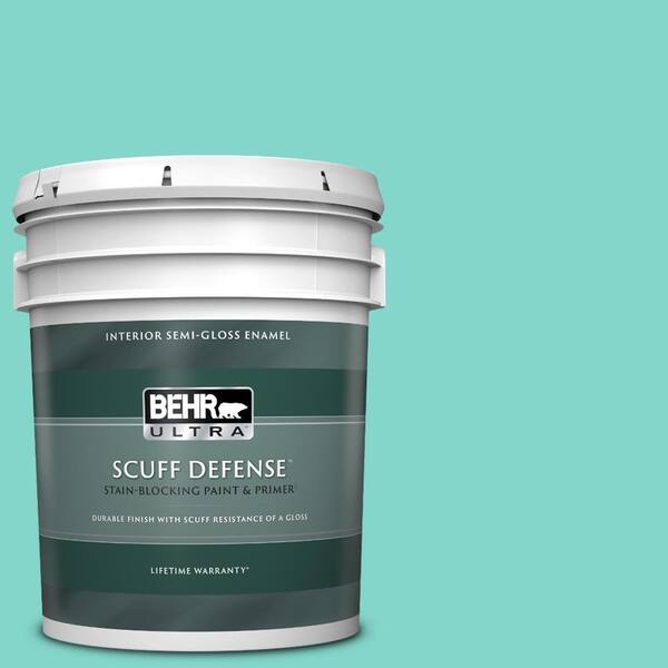 BEHR ULTRA 5 gal. Home Decorators Collection #HDC-MD-09 Island Oasis Extra Durable Semi-Gloss Enamel Interior Paint & Primer