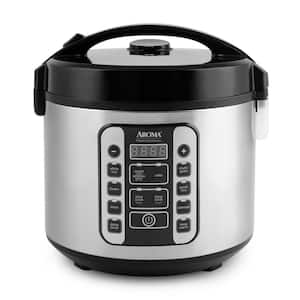 AROMA 20-Cup Stainless Steel Rice Cooker ARC-1120SBL - The Home Depot
