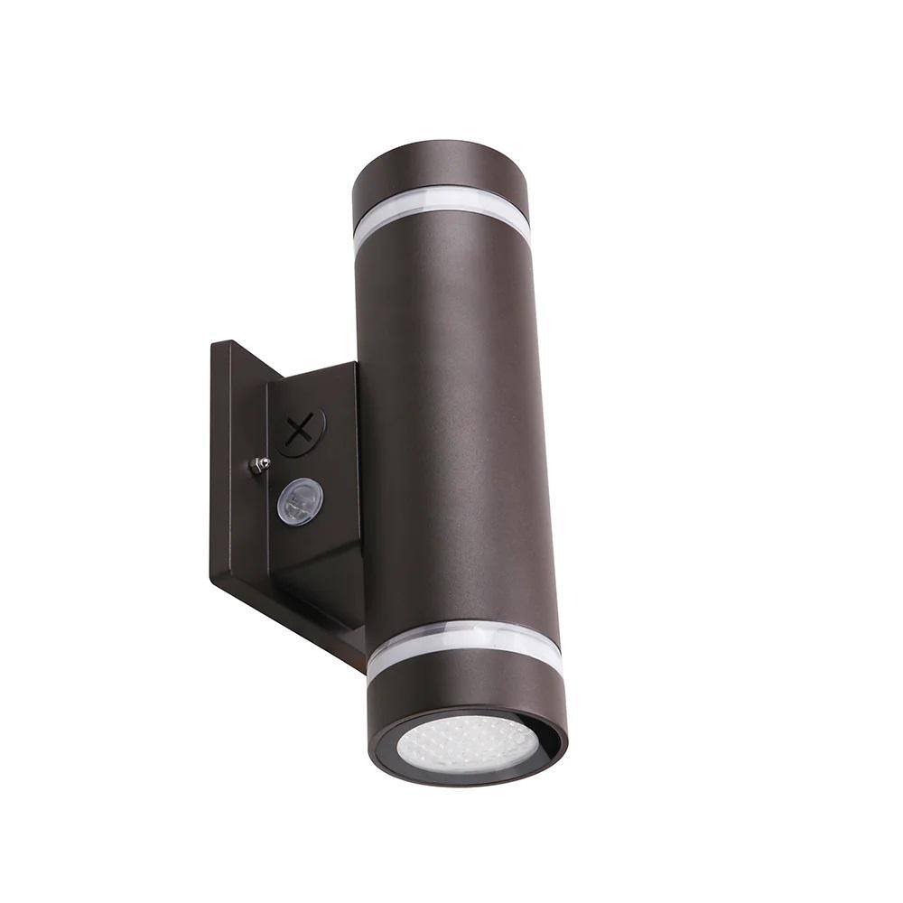 Nome 30- Watt Equivalent Integrated LED Bronze Up and Down Wall Pack Light 