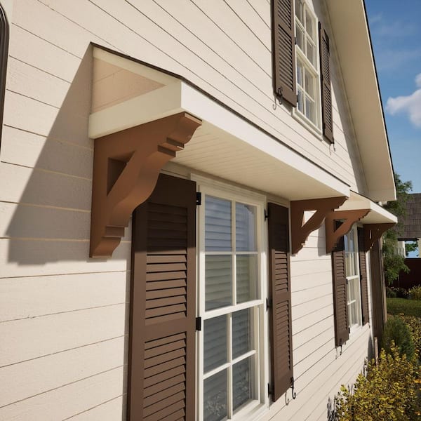 Ekena Millwork 3.5 in. x 36 in. x 28 in. Douglas Fir Funston Traditional Smooth Bracket