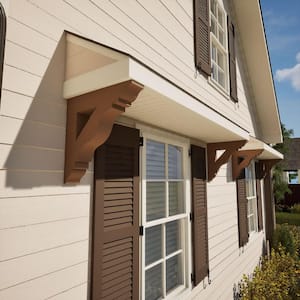 3.5 in. x 24 in. x 24 in. Western Red Cedar Funston Traditional Smooth Bracket