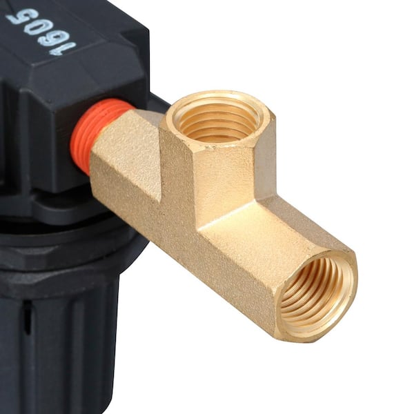 VIAIR Inline Pressure Regulator Rubber-Overmold Gauge Pressure Adjustment Knob 