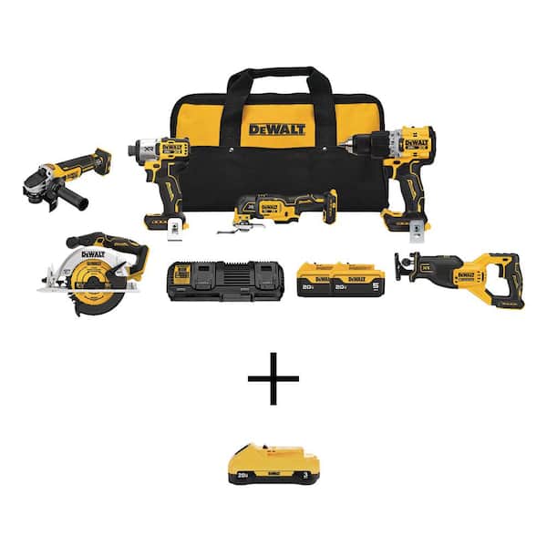 DEWALT 20-Volt XR Lithium-Ion 6-Tool Cordless Combo Kit with