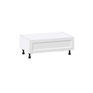 36 in. W  x 24 in. D x 14.5 in. H Alton Painted White Shaker Assembled Base Window Seat Kitchen Cabinet