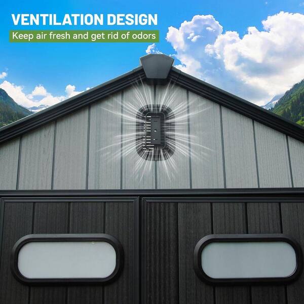 Zeus & Ruta 8 ft. W x 12 ft. D Resin Shed with Lockable Door