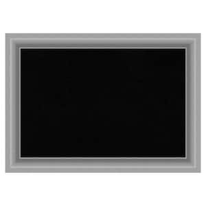 Peak Polished Nickel Framed Black Corkboard 42 in. x 30 in. Bulletine Board Memo Board