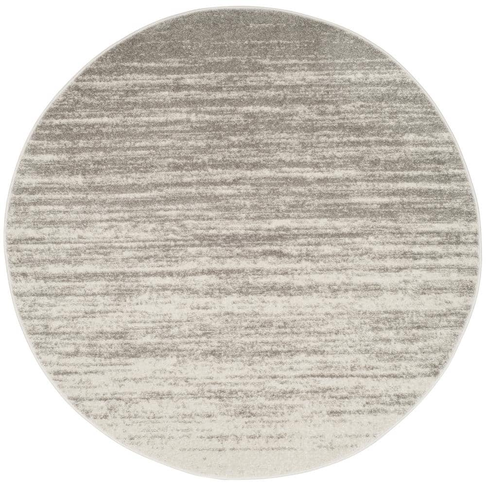 SAFAVIEH Adirondack Light Gray/Gray 6 Ft. X 6 Ft. Round Solid Area Rug ...