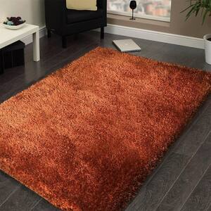 Orange lava and black land nature Non Slip Flannel Rug Warm Carpet Bath Door Mat 