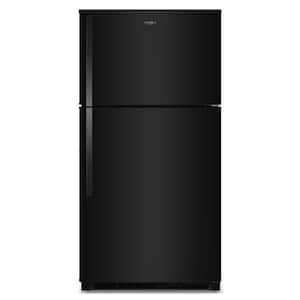 Amana 32.5 in 21 cu. ft. Wide Top-Freezer Refrigerator Black With