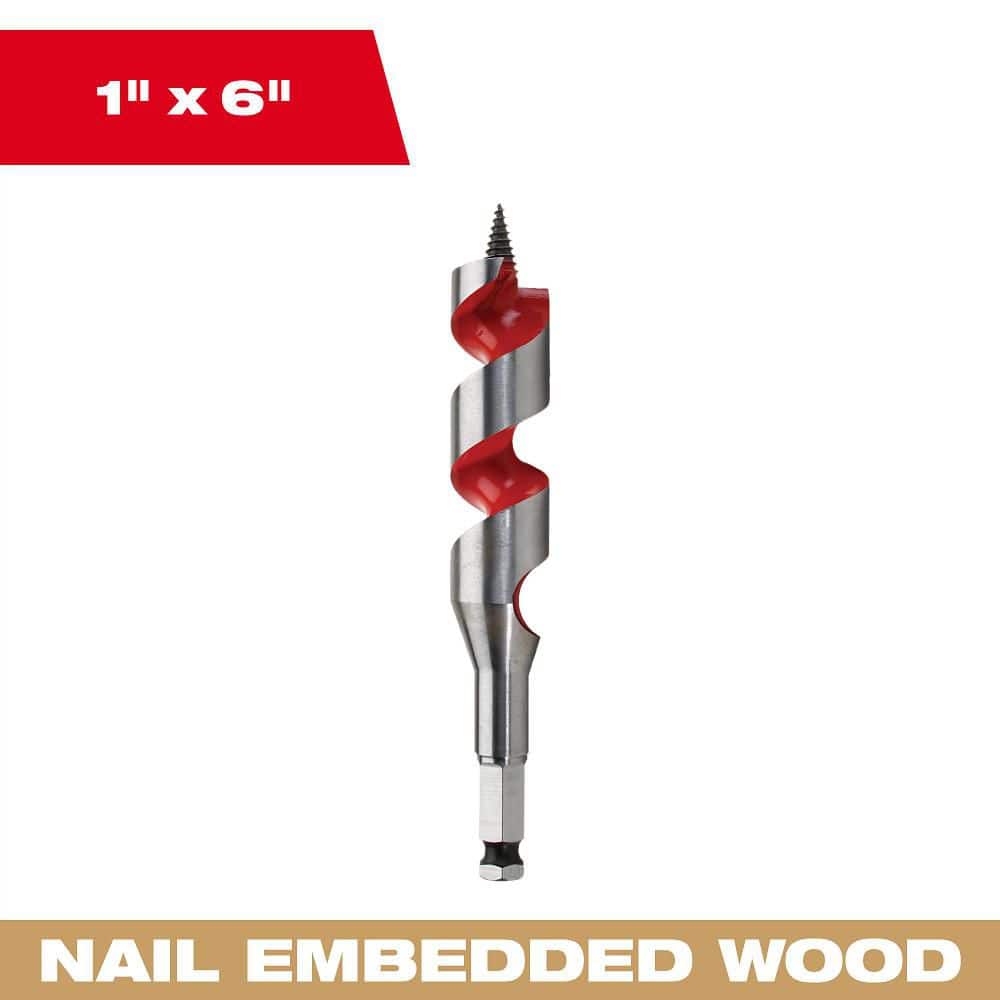 Milwaukee 1 in. x 6 in. Ship Auger Bit 48-13-1003 - The Home Depot