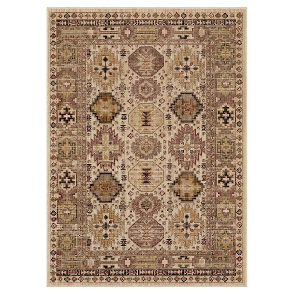 Home Decorators Collection Tristan Vanilla 10 ft. x 13 ft. Medallion Indoor Area Rug