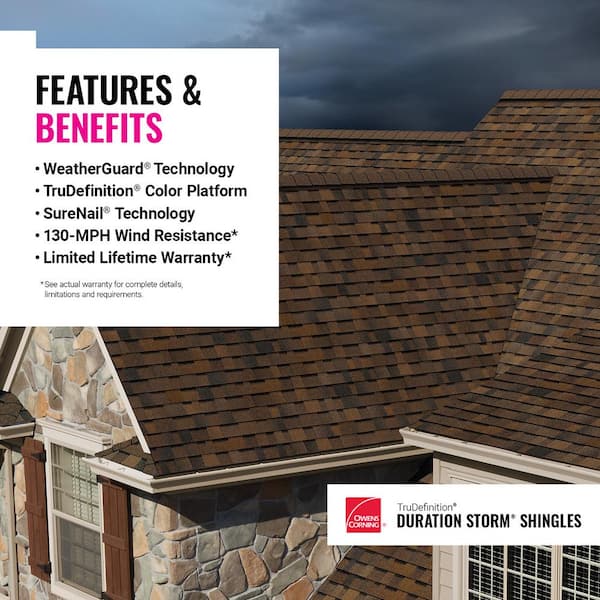 Owens Corning TruDefinition Duration Cool Plus Midnight Architectural  Shingles 32.8 sq. ft. Per Bundle (21-Pieces) CPMN - The Home Depot