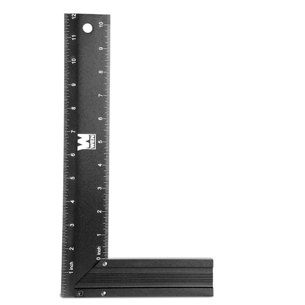 Base 90 Degree Carpenter Square – Stainless Steel Precision Ruler For Woodworking, Machining & Layout, 105x70mm
