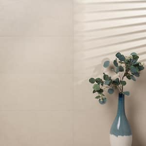 Technique Cream 12 in. x 24 in. Matte Porcelain Floor and Wall Tile (9.68 sq. ft./Case)