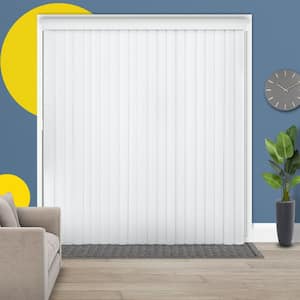 Ocean White Cordless PVC Vertical Blinds, 78''W X 84''H