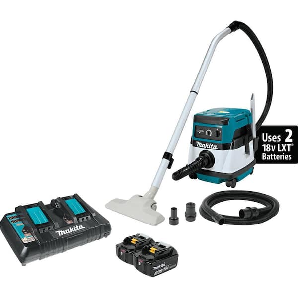 18V 5.0 Ah X2 LXT Lithium-Ion (36V) Cordless/Corded 2.1 Gal. HEPA Filter Dry Dust Extractor/Vacuum Kit