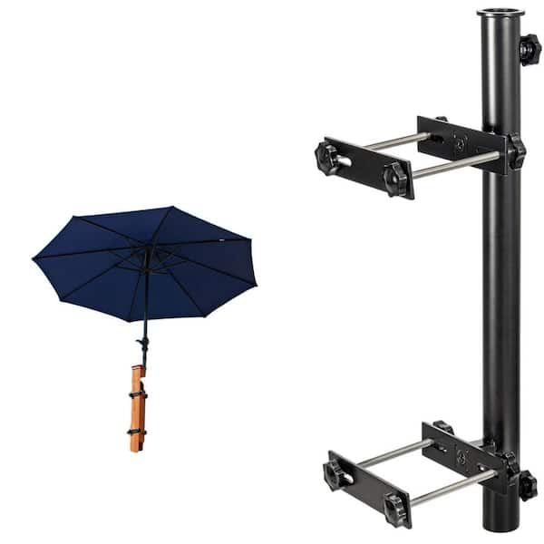 attach patio umbrella deck railing Hcman Stainless Steel Umbrella Holder for Deck Railing, Heavy-Duty Patio  Umbrella Mount KEK-0236254