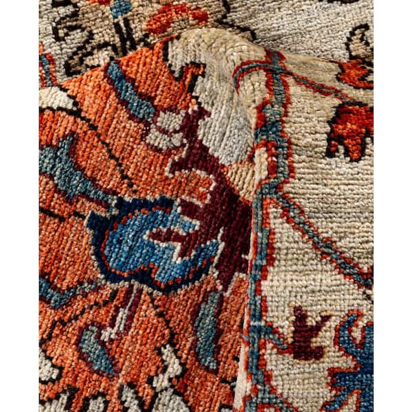 Serapi Light Gray 8 ft. x 10 ft. Tribal Wool Indoor Area Rug