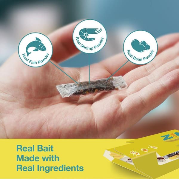 ZINGZAP Roach Insect Glue Trap Banana Scent Natural Bait Capsule